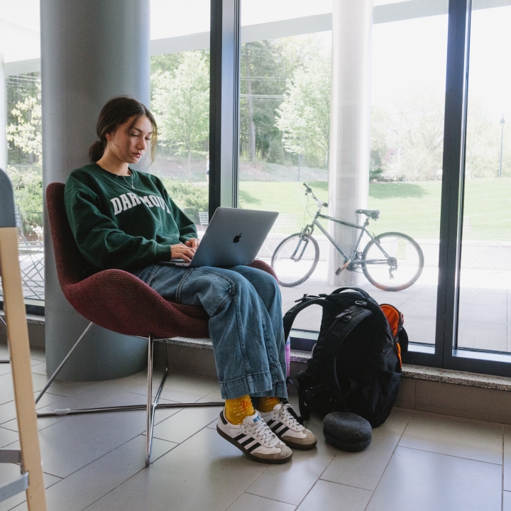 Student studying
